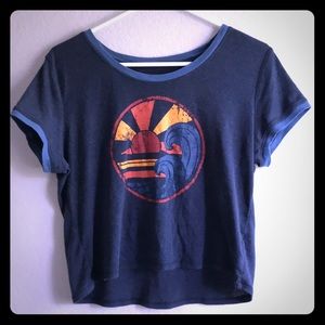 Blue Californian crop top